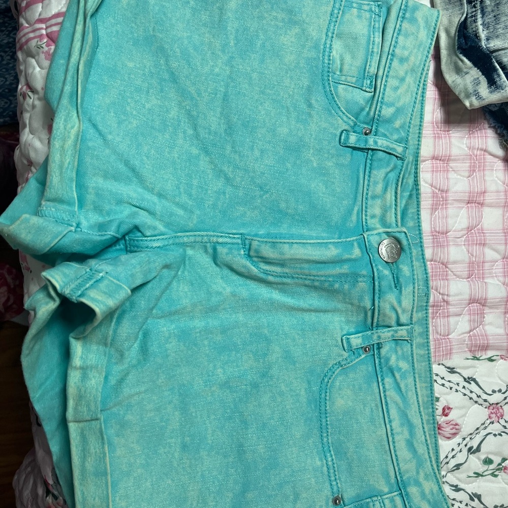Chip & Pepper Turquoise Jean Shorts